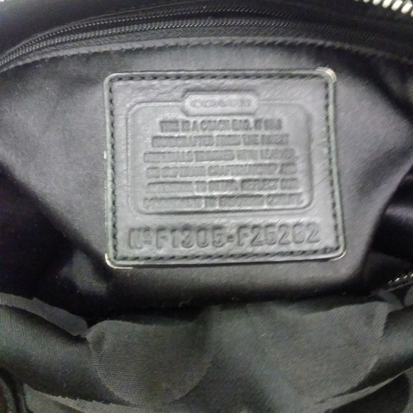 Medium Black Coach Canvas Handle Satchel. - Picture 6 of 10